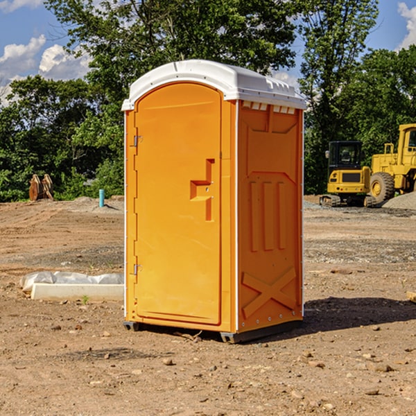 how often are the portable toilets cleaned and serviced during a rental period in Oran Iowa